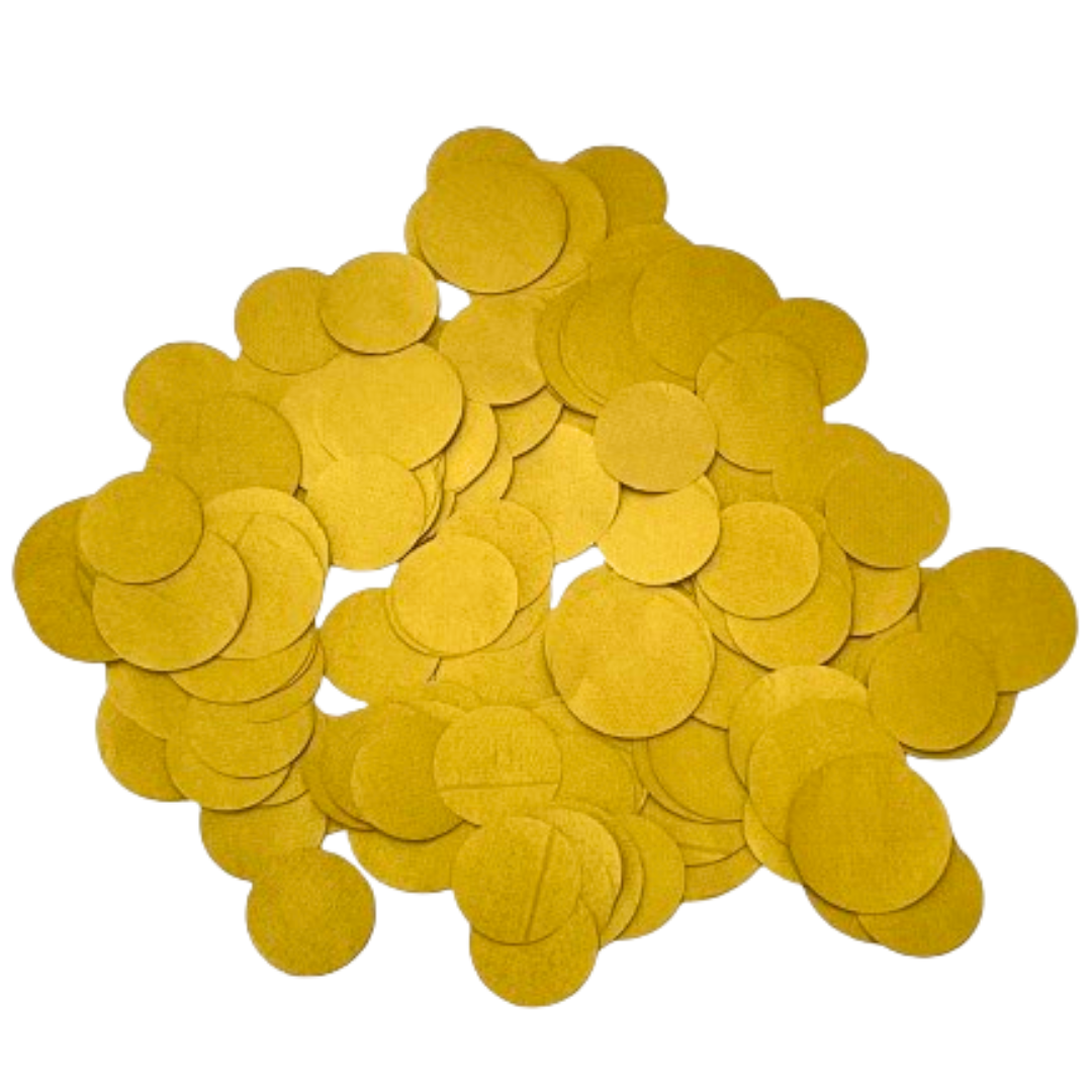 CONFETTI DE PAPEL SEDA MONOCOLOR ORO METALIZADO MATE 15GR Y 30GR