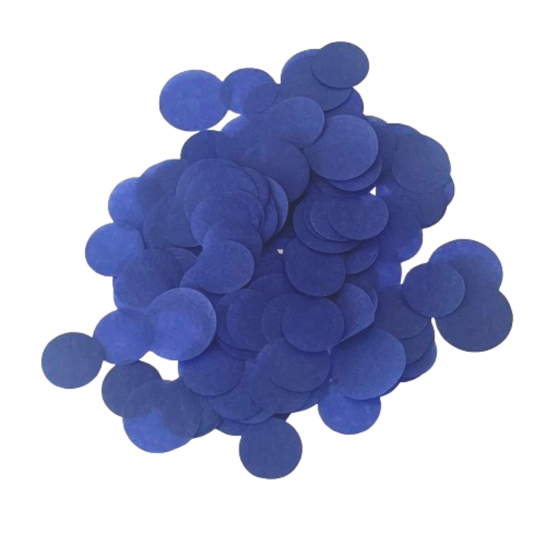 CONFETTI DE PAPEL SEDA MONOCOLOR AZUL ROYALE 15GR Y 30GR