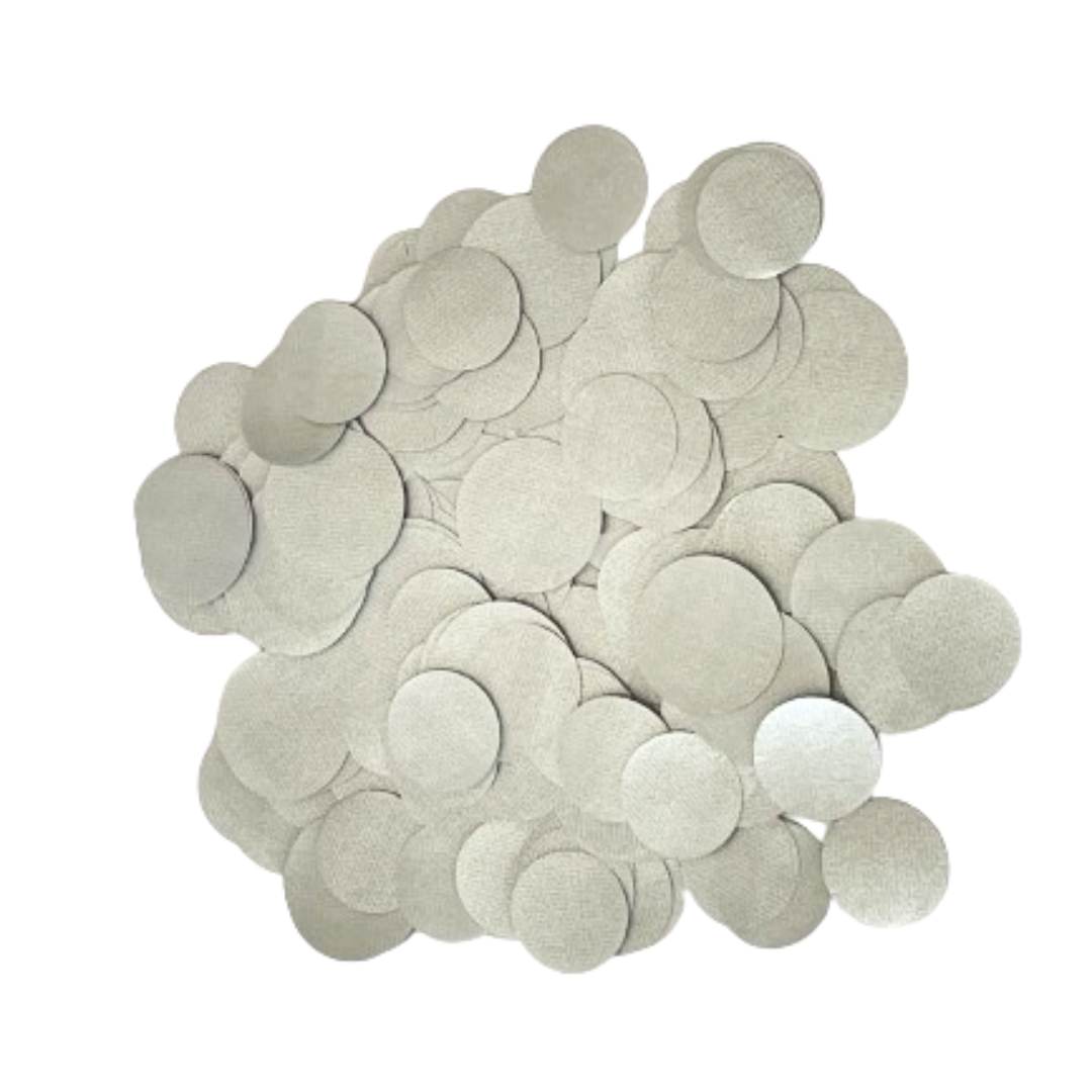 CONFETTI DE PAPEL SEDA MONOCOLOR PLATA METALIZADO MATE 15GR Y 30GR