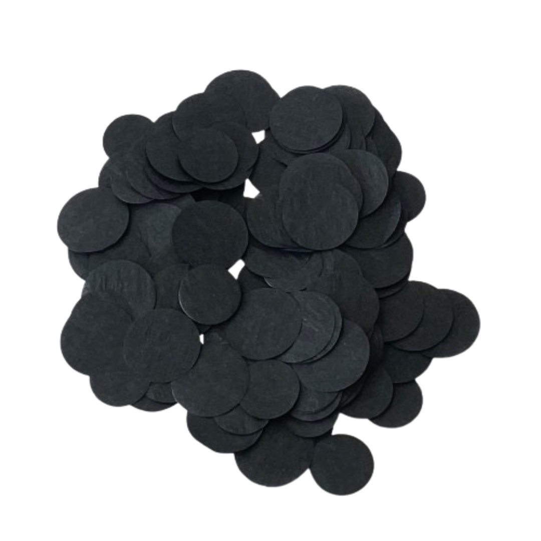 CONFETTI DE PAPEL SEDA MONOCOLOR NEGRO 15GR Y 30GR