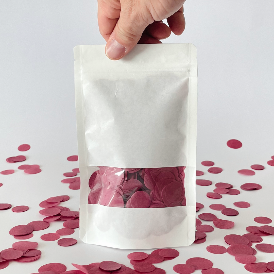 CONFETTI DE PAPEL SEDA MONOCOLOR BORDOU 15GR Y 30GR