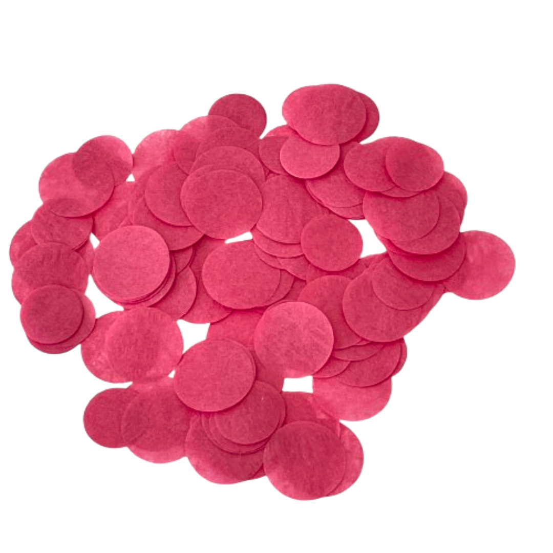 CONFETTI DE PAPEL SEDA MONOCOLOR FRAMBUESA 15GR Y 30GR