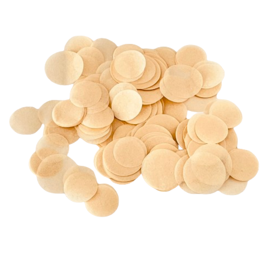 CONFETTI DE PAPEL SEDA MONOCOLOR CREMA 15GR Y 30GR