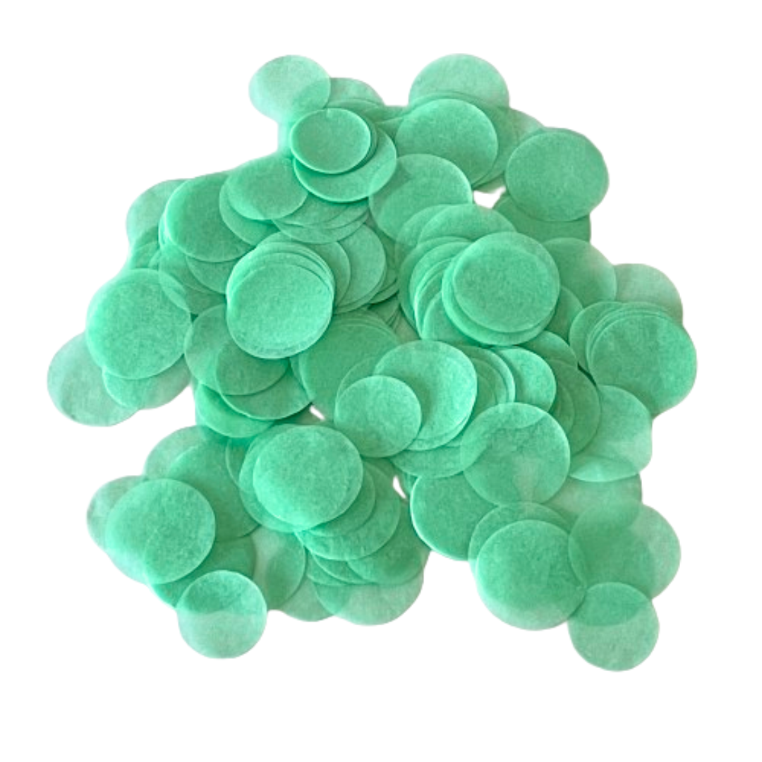 CONFETTI DE PAPEL SEDA MONOCOLOR MINT 15GR Y 30GR