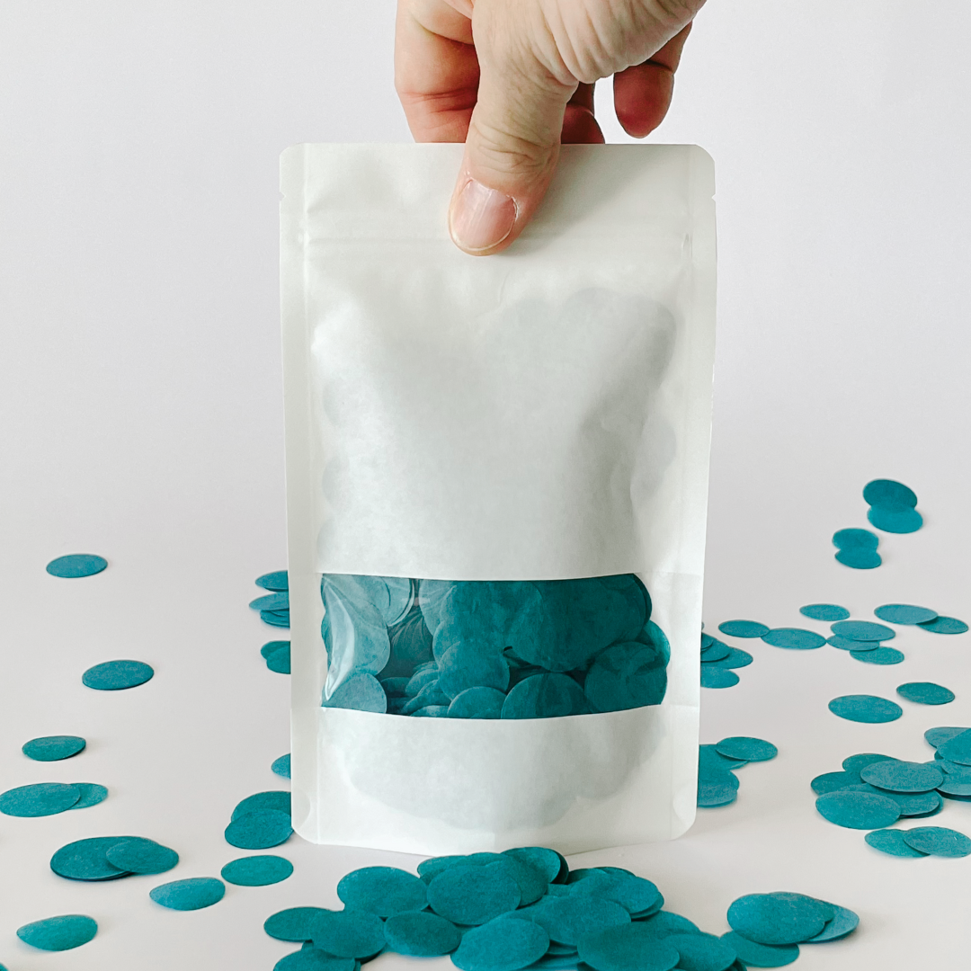 CONFETTI DE PAPEL SEDA MONOCOLOR ESMERALDA 15GR Y 30GR