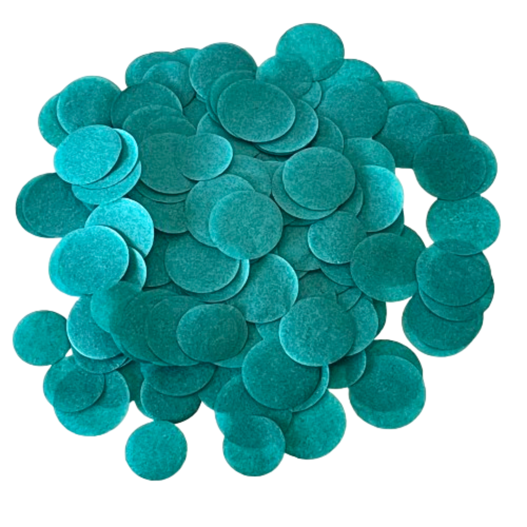 CONFETTI DE PAPEL SEDA MONOCOLOR ESMERALDA 15GR Y 30GR