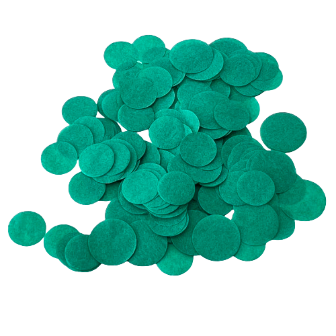 CONFETTI DE PAPEL SEDA MONOCOLOR VERDE JADE 15GR Y 30GR