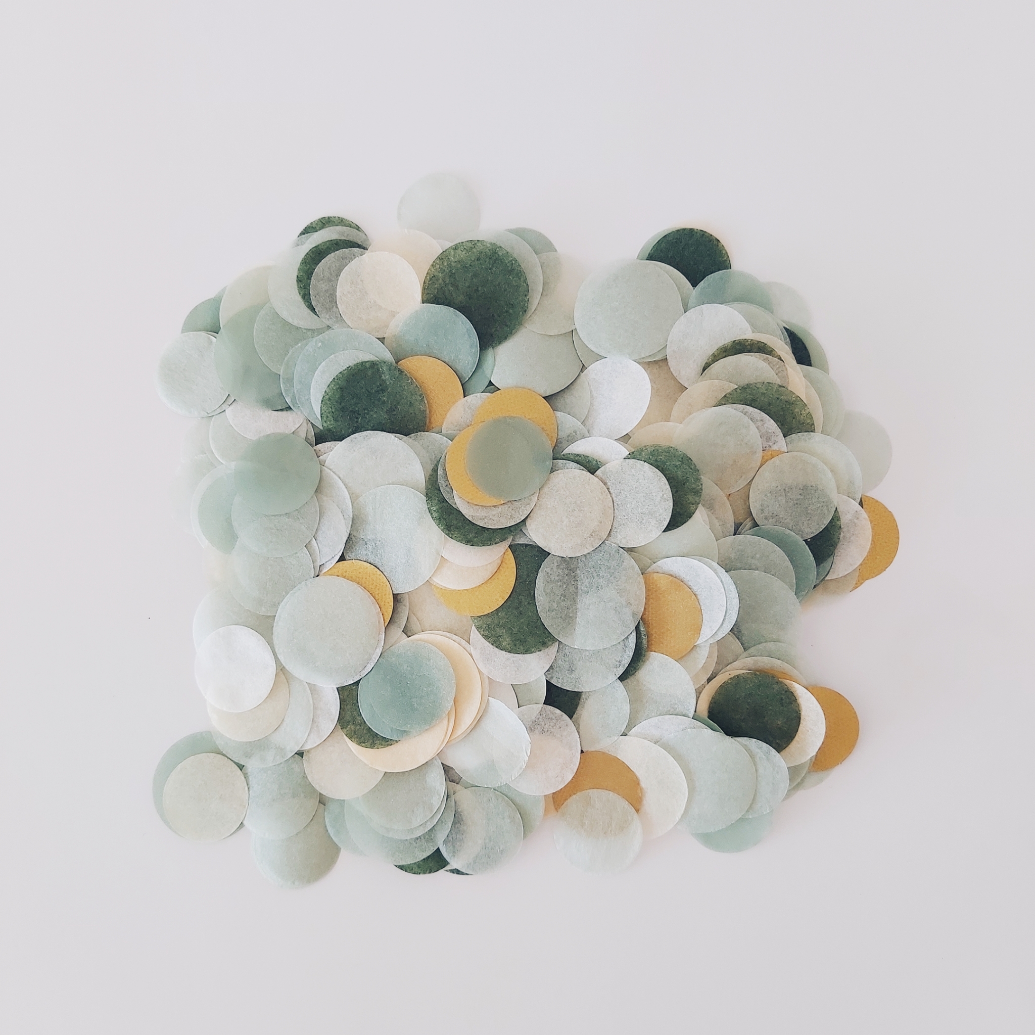 CONFETTI DE PAPEL SEDA MIX GREEN 30GR Y 250GR