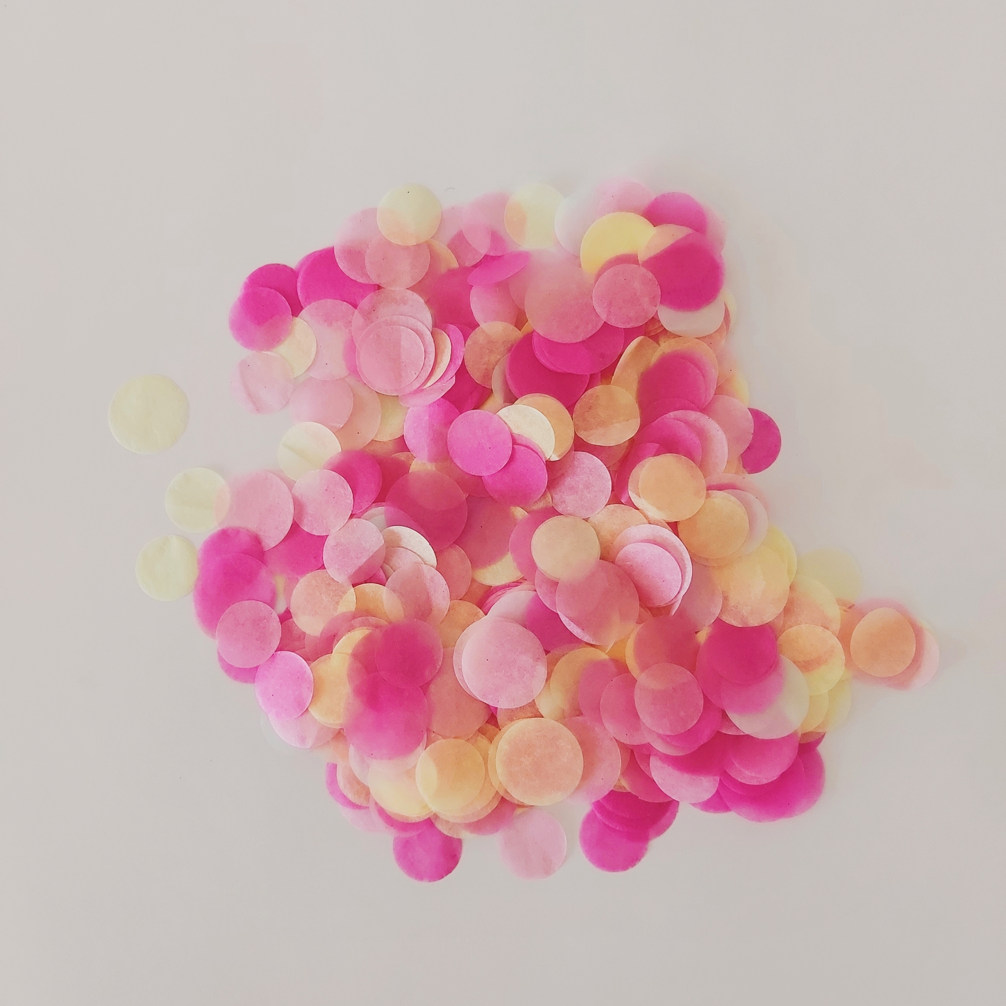 CONFETTI DE PAPEL SEDA MIX AMARILLO PINK 30GR Y 250GR