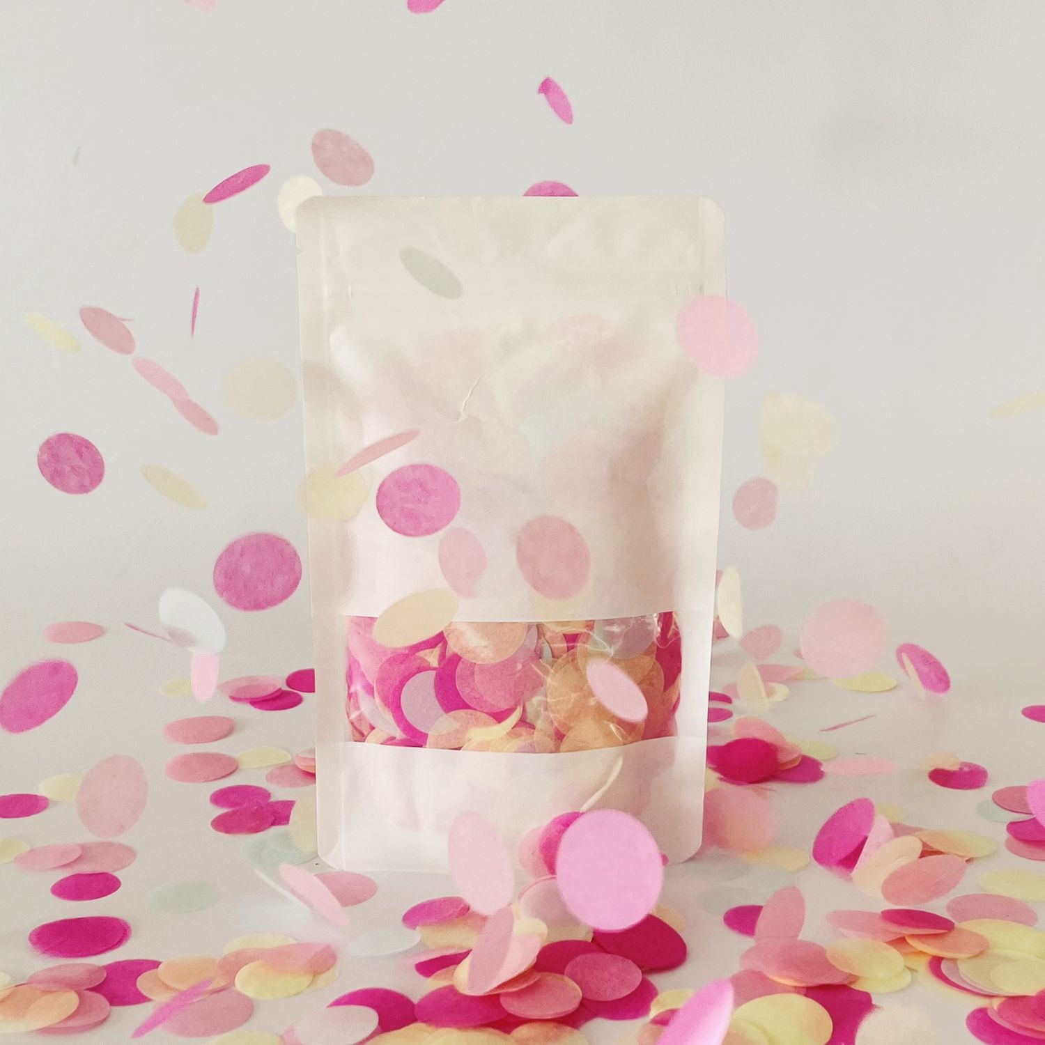 CONFETTI DE PAPEL SEDA MIX AMARILLO PINK 30GR Y 250GR