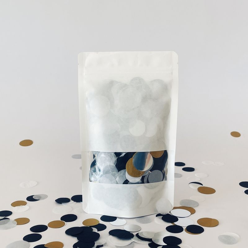 CONFETTI DE PAPEL SEDA MIX BLACK WHITE 30GR Y 250GR
