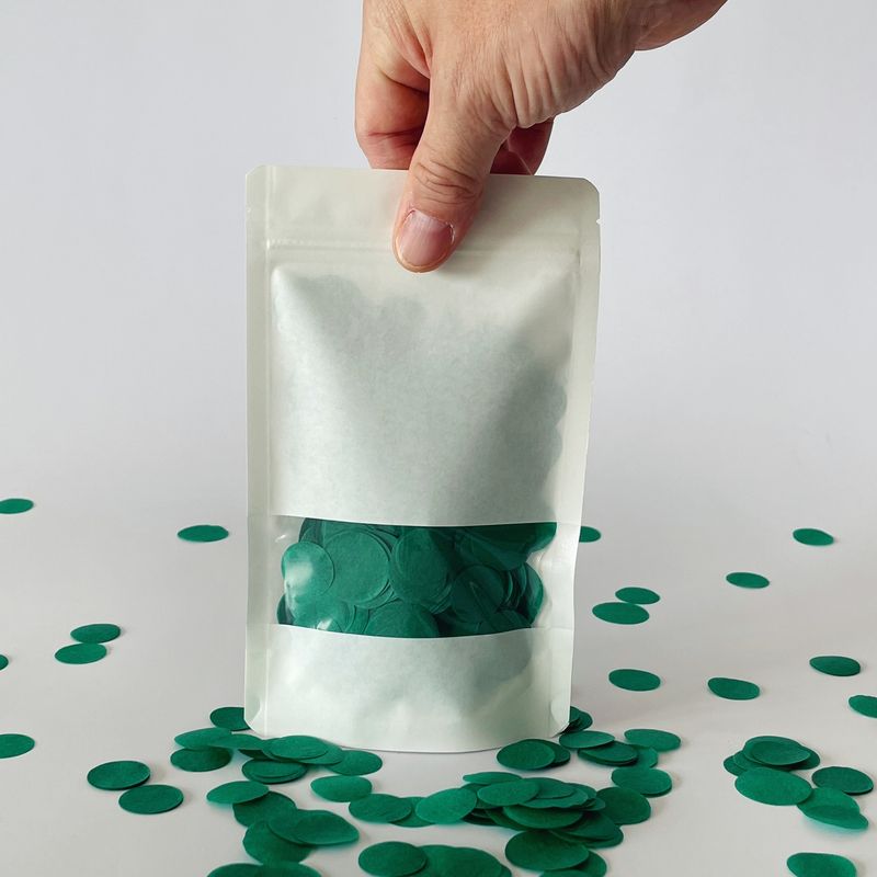 CONFETTI DE PAPEL SEDA MONOCOLOR VERDE JADE 15GR Y 30GR