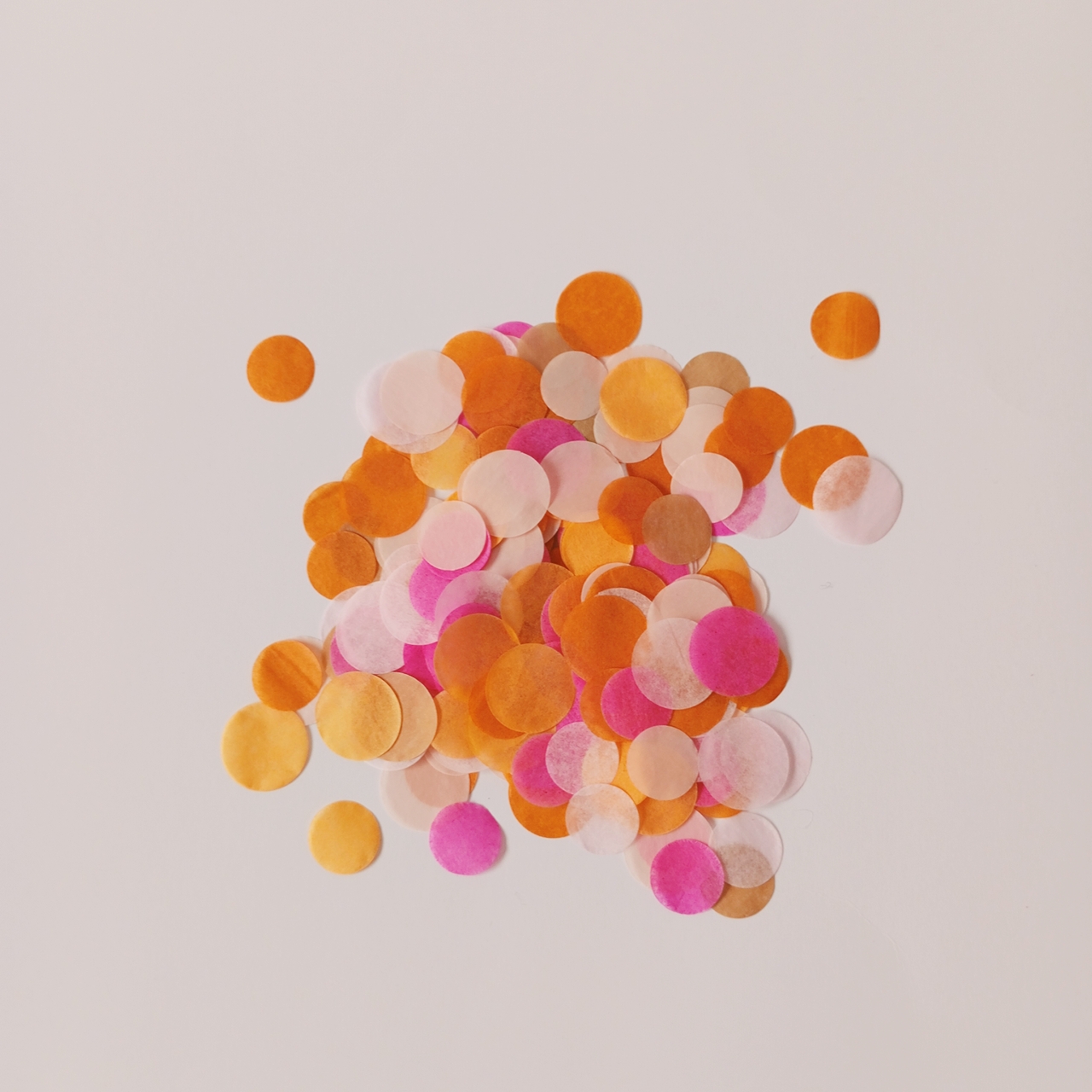 CONFETTI DE PAPEL SEDA MIX SWEET ORANGE 30GR Y 250GR
