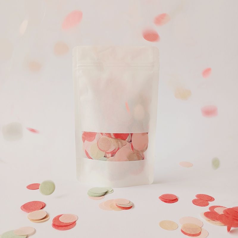 CONFETTI DE PAPEL SEDA MIX SWEET GREEN CORAL 30GR Y 250GR