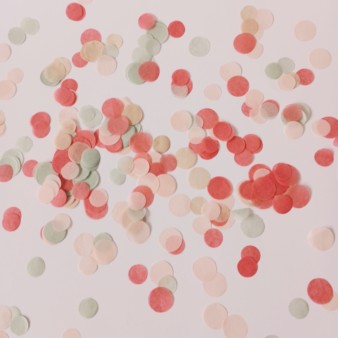 CONFETTI DE PAPEL SEDA MIX SWEET GREEN CORAL 30GR Y 250GR