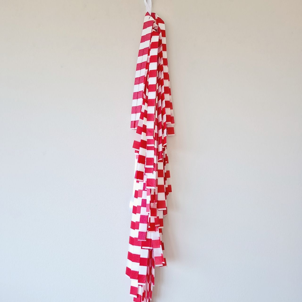 GUIRNALDA MONOCOLOR RAYAS ROJO BLANCO XXL JUMBO