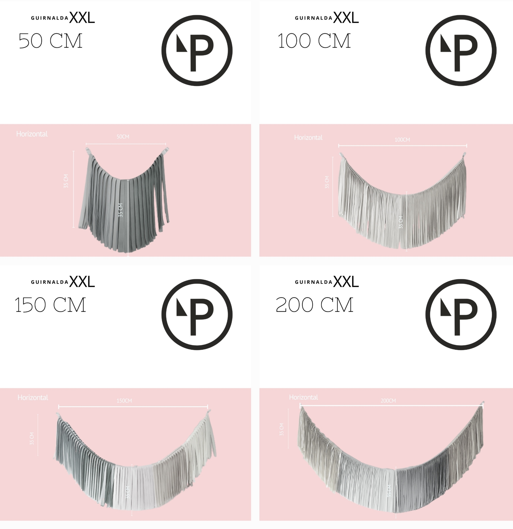 GUIRNALDA XXL FOIL DORADO/PLATA FLECO ANCHO