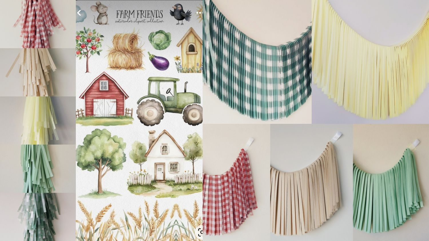 PACK ESPECIAL CLIENTE GRANJA VINTAGE PASTEL VARIADA AMARILLO CLARO