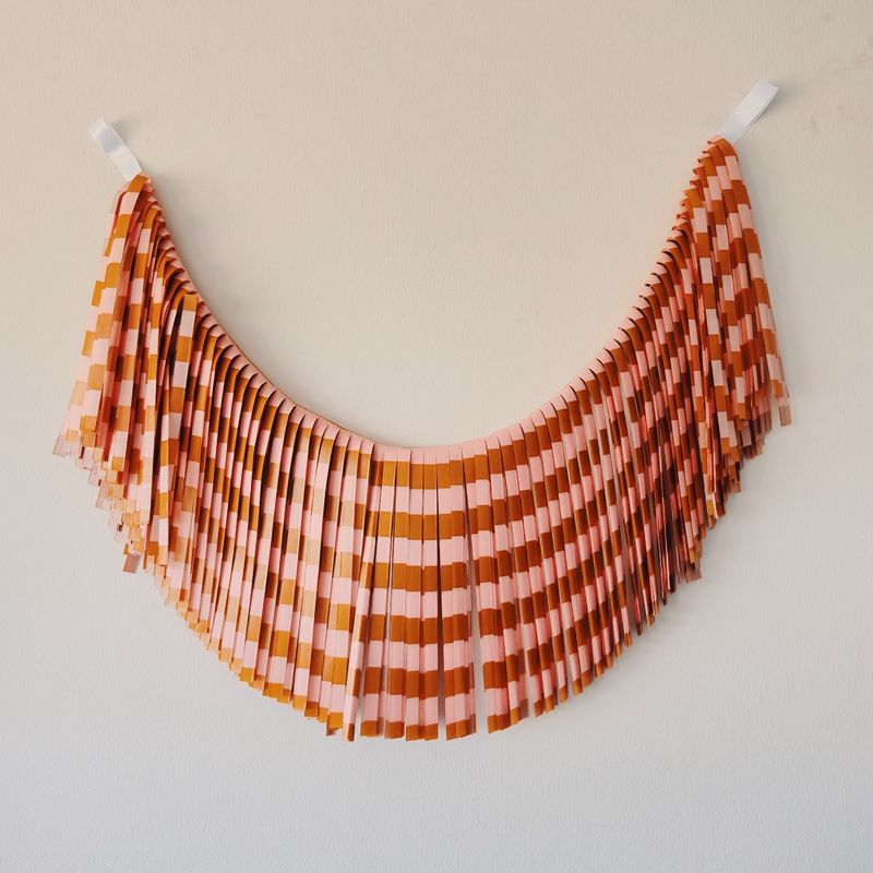 STRIPES PEACH MOSTAZA 70CM