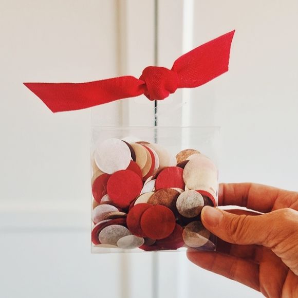 CONFETTI DE PAPEL SEDA MIX CHOCO RED 30GR Y 250GR