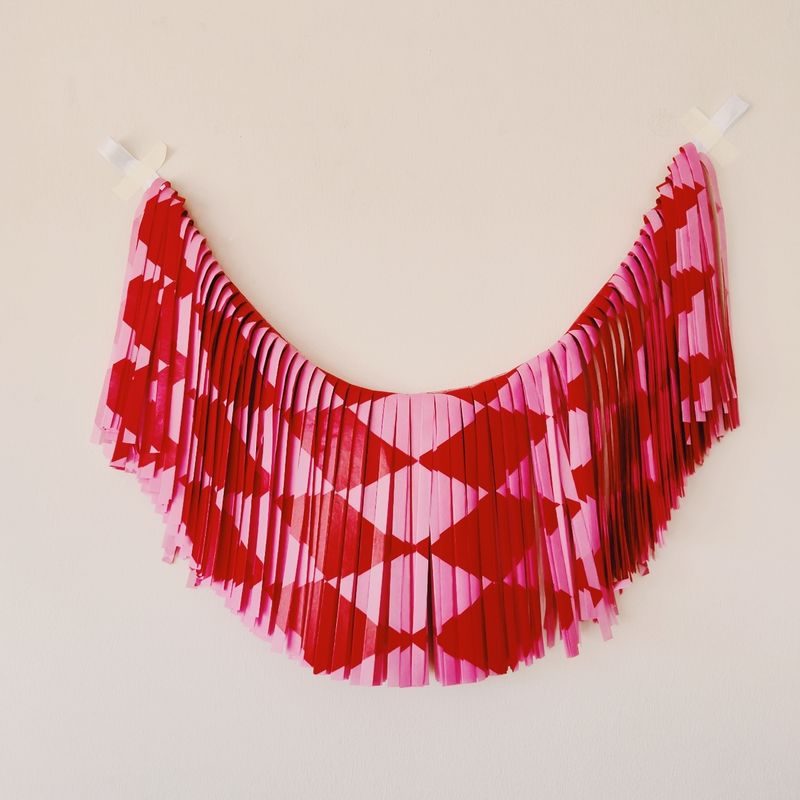 ADVIENTO 4 ● ROMBOS ROJO ROSA 70CM ADVIENTO 4 ● ROMBOS ROJO ROSA 70CM