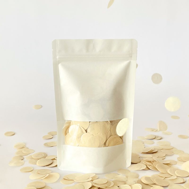 CONFETTI DE PAPEL SEDA MONOCOLOR MARFIL 15GR Y 30GR