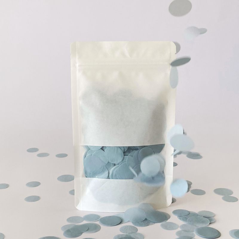 CONFETTI DE PAPEL SEDA MONOCOLOR AZUL CLARO EMPOLVADO 15GR Y 30GR
