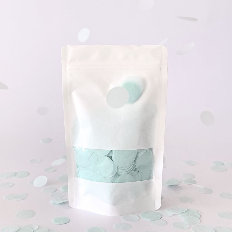 CONFETTI DE PAPEL SEDA MONOCOLOR MINT CLARO 15GR Y 30GR