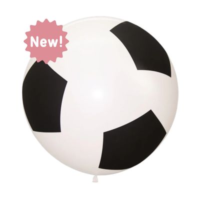 BALON FUTBOL BLANCO NEGRO XL 90cm
