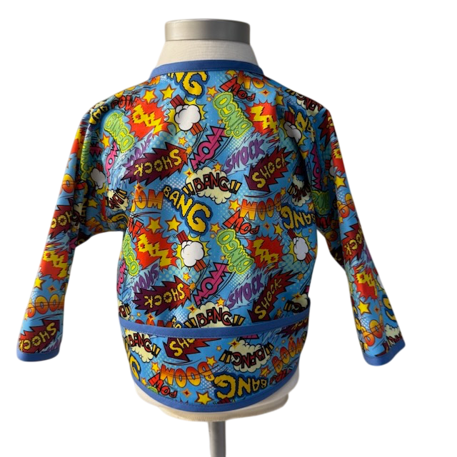 PUL Long-Sleeve Water-Resistant Bib - Boom Bang Pow