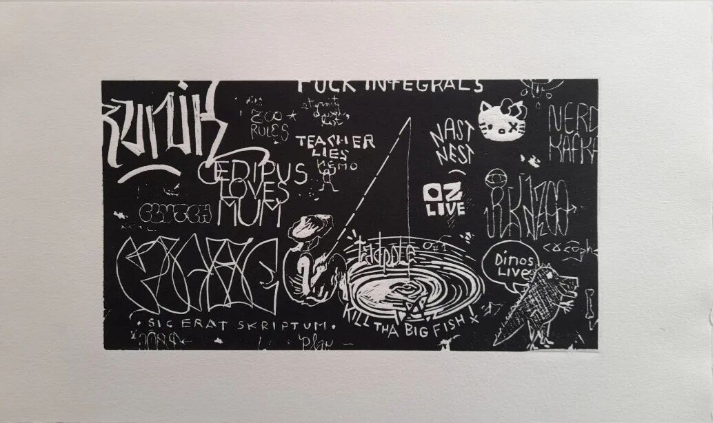 SABOTA - Schooldesk graffiti n. 2