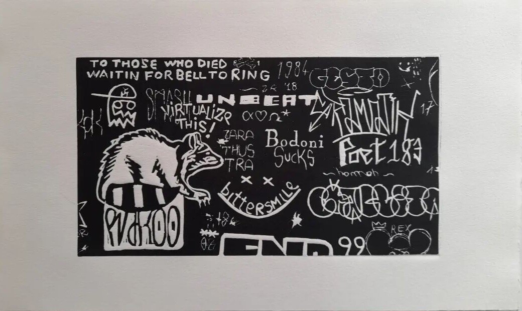SABOTA - Schooldesk graffiti n. 1
