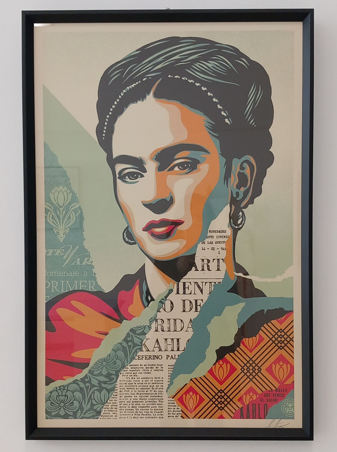 OBEY SHEPHARD FAIREY- The woman Who defeated pain - con cornice