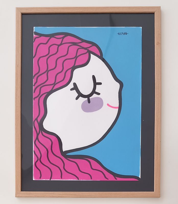 ALEPURO - Pink - con cornice