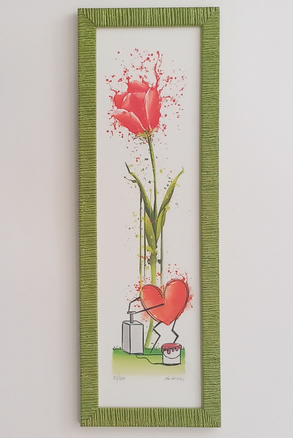 DI NENNO - Flower Power red - con cornice