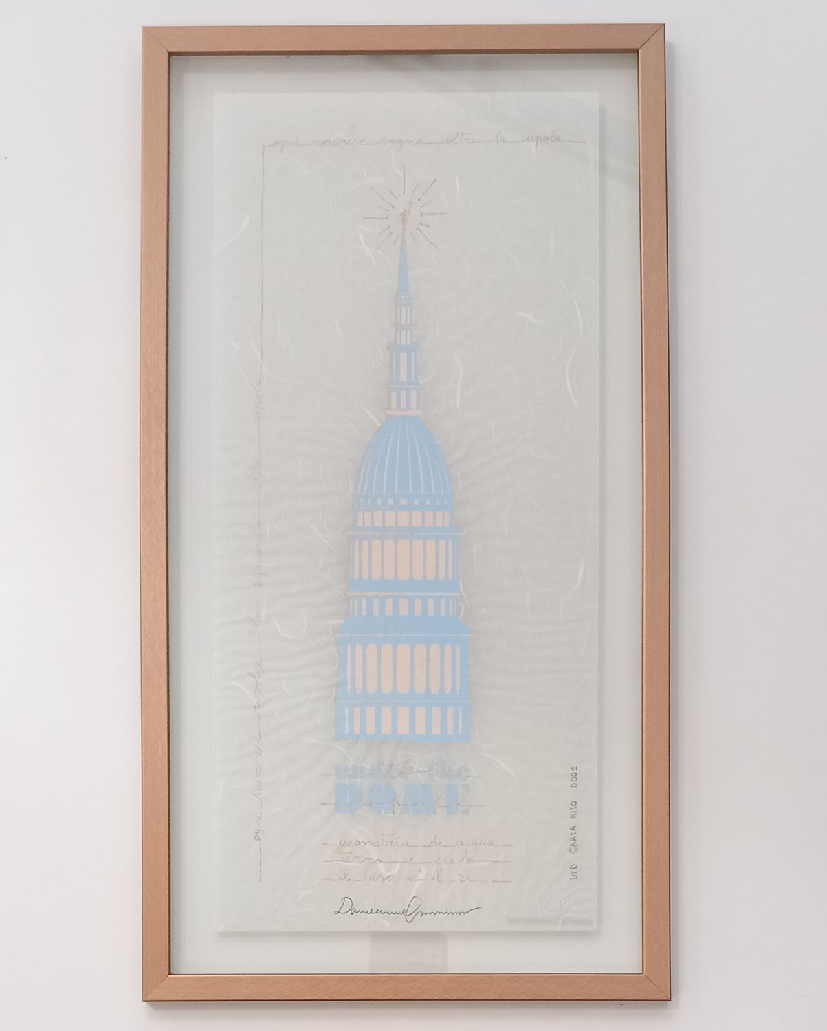 AMOROSO - Under the Dome (Carta riso) - con cornice