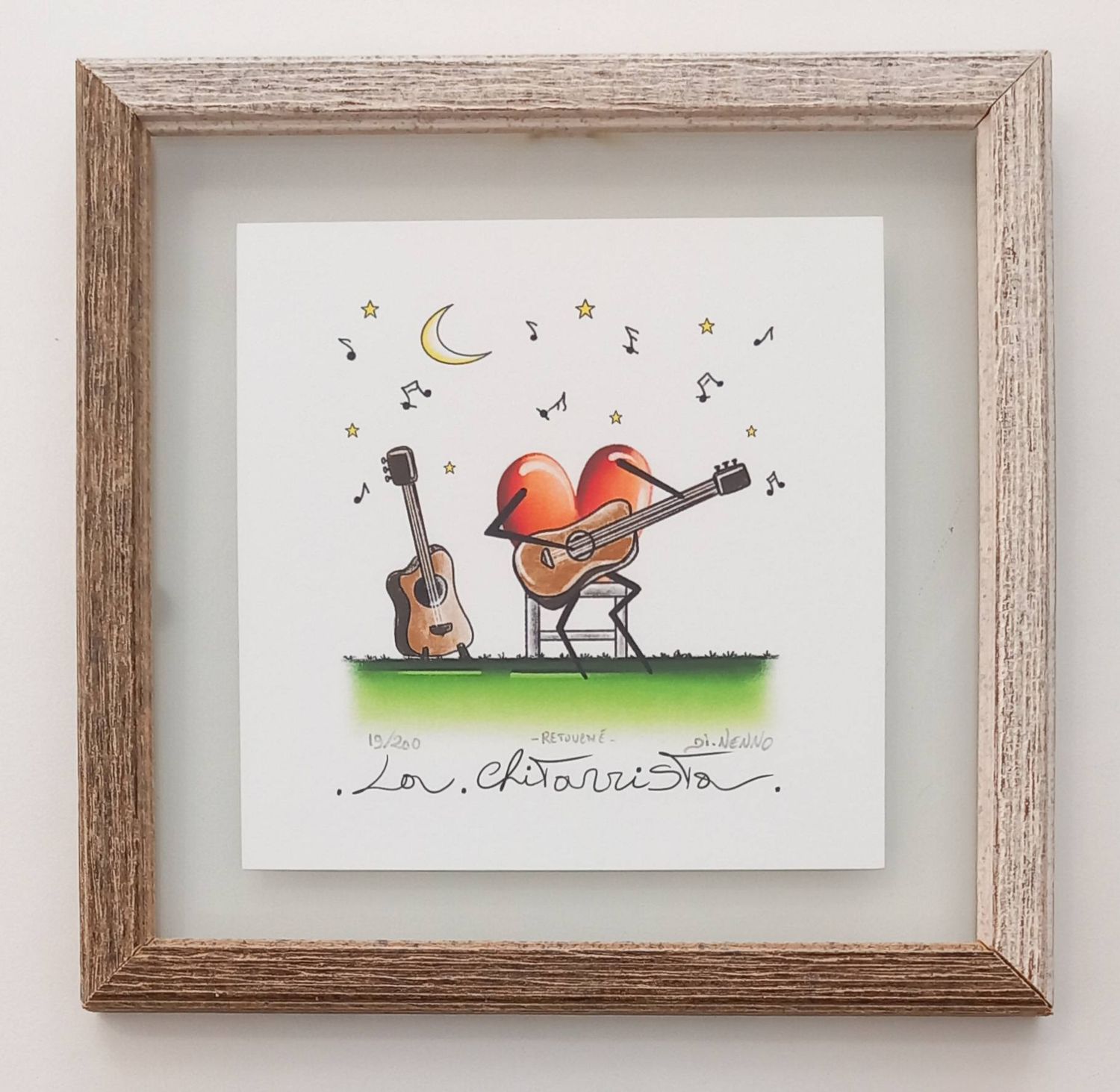 DI NENNO - La chitarrista - con cornice