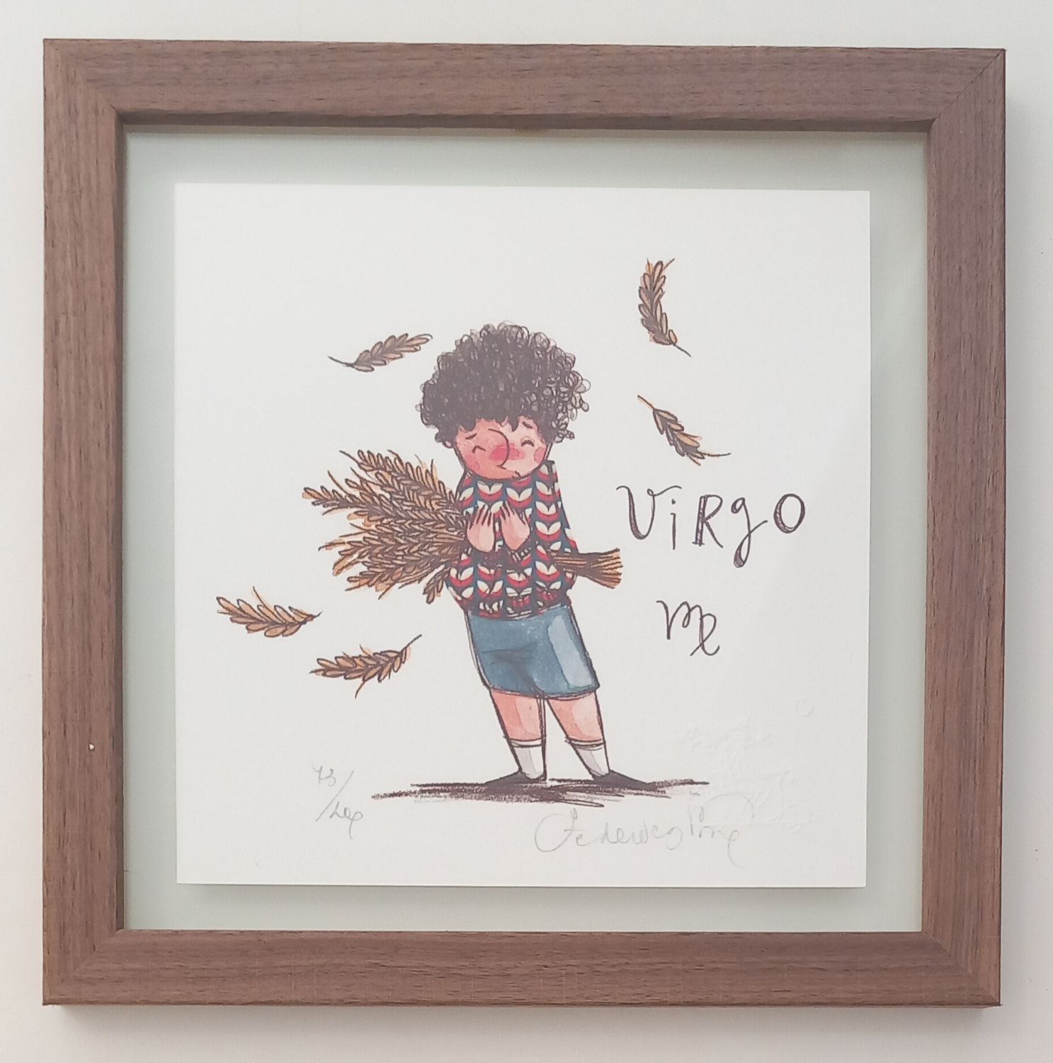 PORRO - Segno zodiacale VERGINE - con cornice