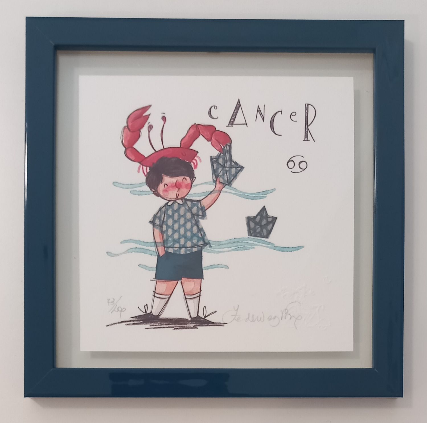 PORRO - Segno zodiacale CANCRO - con cornice