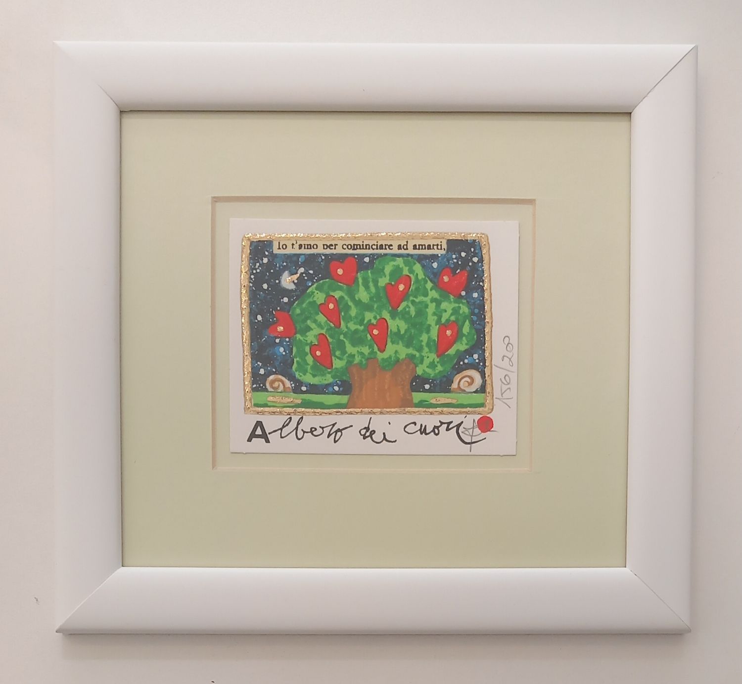 MUSANTE - Albero di cuori - con cornice