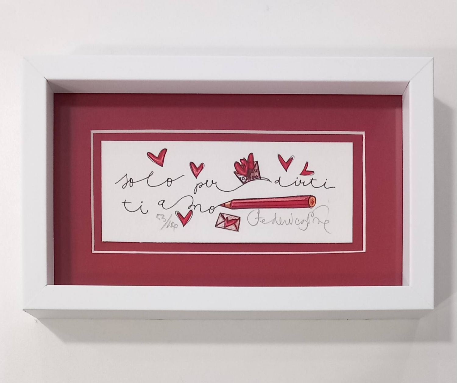 PORRO - Ti amo - con cornice