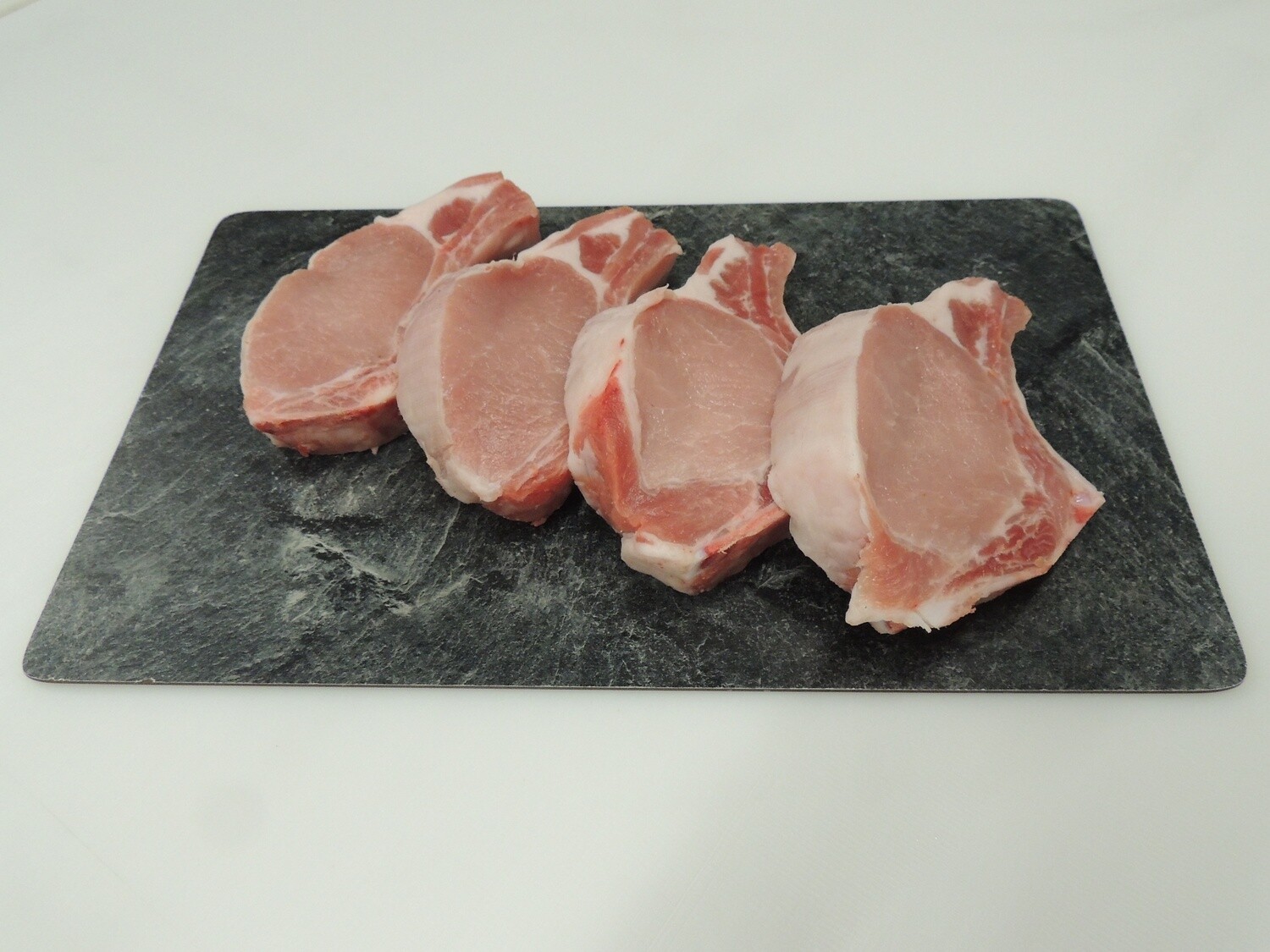 Schweins Koteletten mittelstück geschnitten