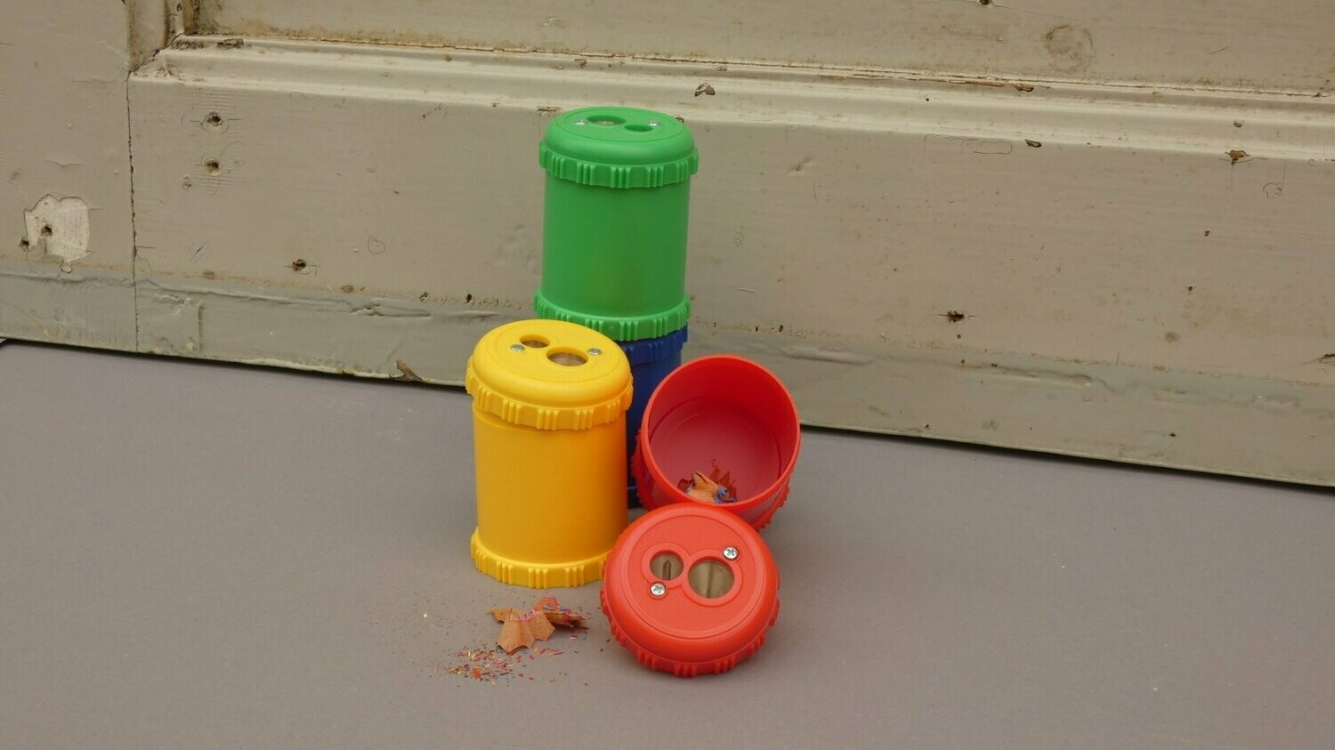 Puntenslijper tonnetje 2-gaats