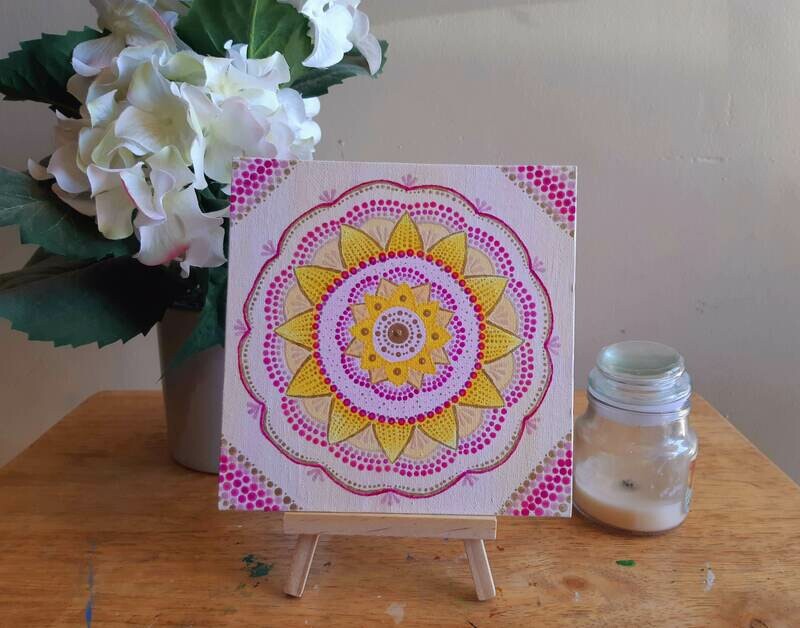 Mandala flor rosa