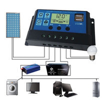 CONTROLADOR DE CARGA SOLAR 12V/24V - 20AMP