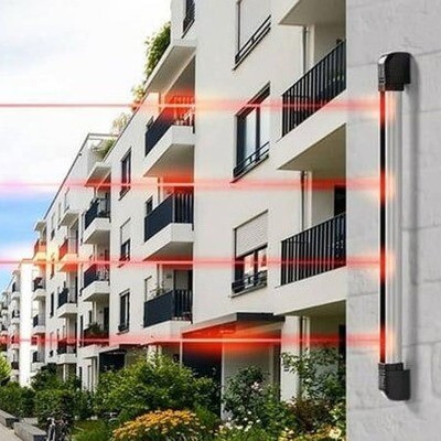 SENSOR PARA EXTERIOR (cercas virtuales) | 100M | ACTIVO | HAZ DE LUZ INFRAROJA