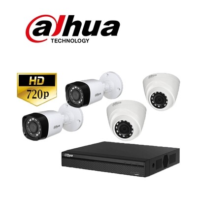 KIT DE 4  CÁMARAS DAHUA 720P