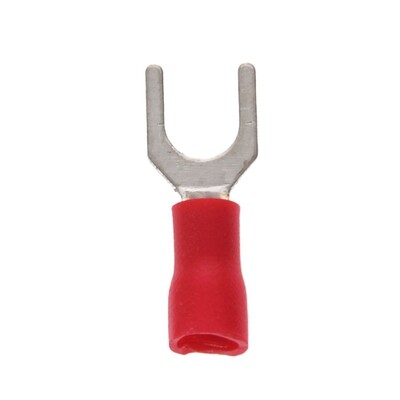 TERMINAL AISLADO TIPO U (horquilla) VF-1.25-3Y COLOR ROJO