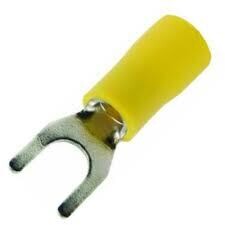 TERMINAL AISLADO TIPO U (horquilla) VF-5.5-5Y COLOR AMARILLO