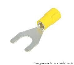 TERMINAL AISLADO TIPO U (horquilla) VF-5.5-4Y COLOR AMARILLO
